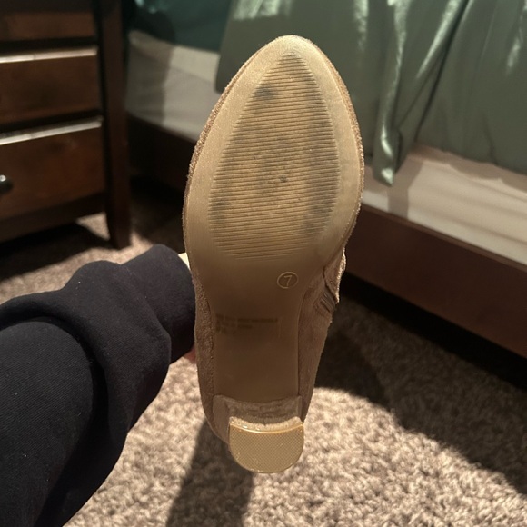 Beige Lace Up Thigh High Boots - Picture 3 of 3